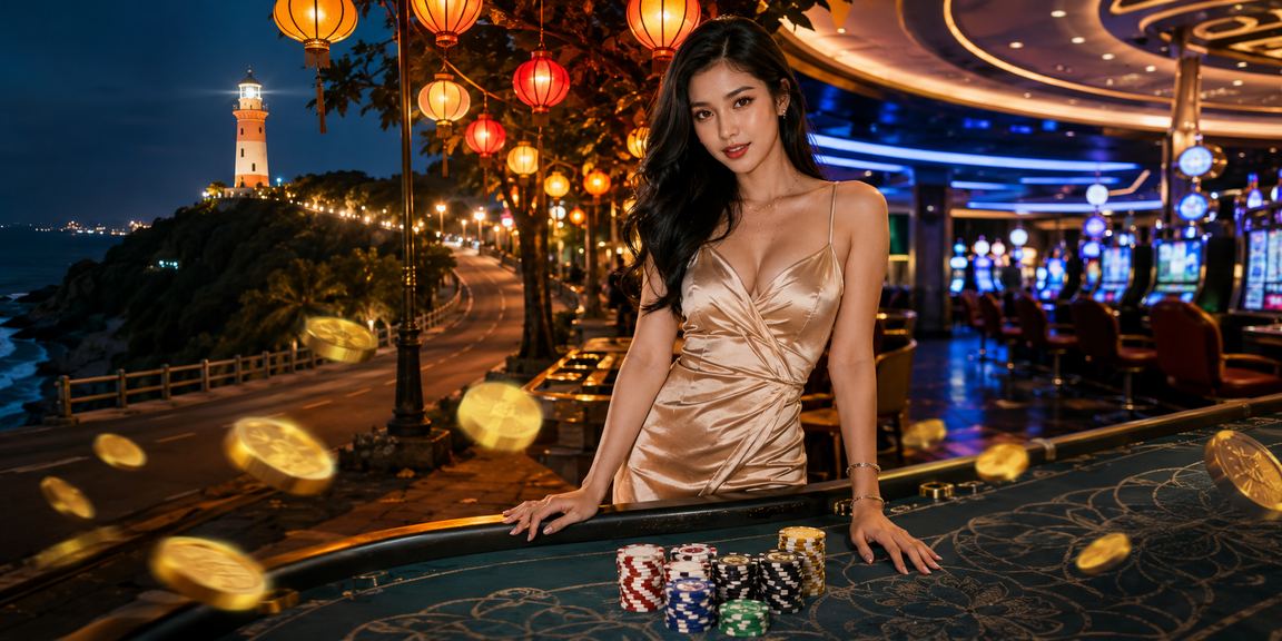 Không khí chợ đêm Vũng Tàu với người dùng tham gia cá cược casino trực tuyến